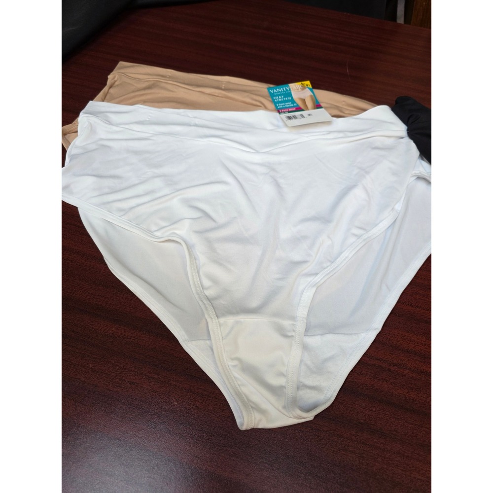 Vanity Fair Radiant Collection Silky Stretch 3 Pack Briefs V-Front Size 12 5XL - Picture 4 of 8